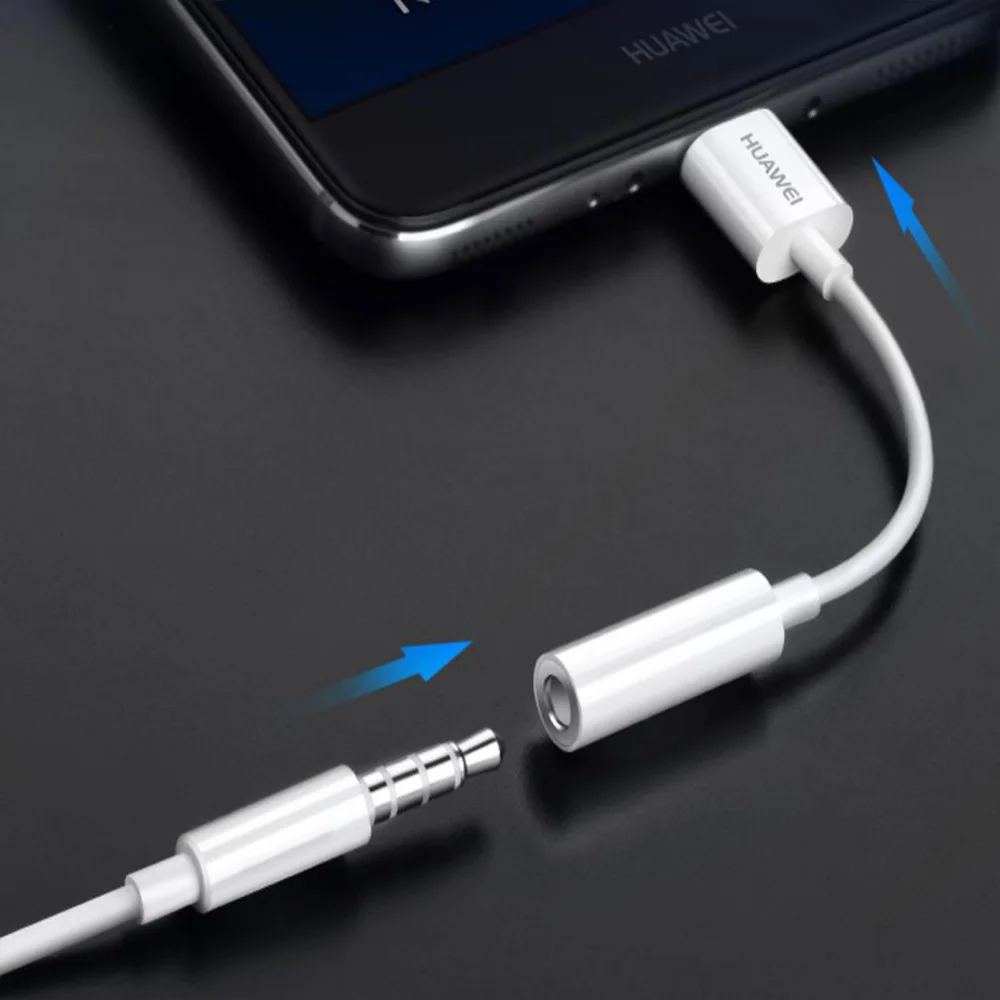 Аудиокабель HUAWEI с разъемом типа C 3 5 кабель для наушников USB на мм адаптер Huawei P10 P20