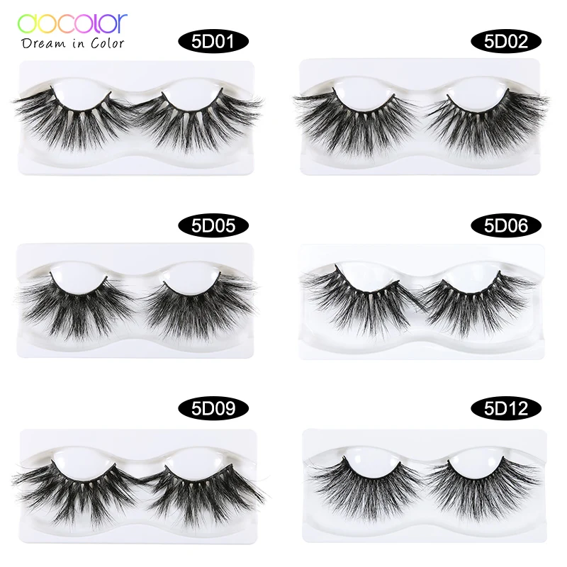 Docolor 1 пара 5D искусственные норковые волосы мягкие Накладные ресницы