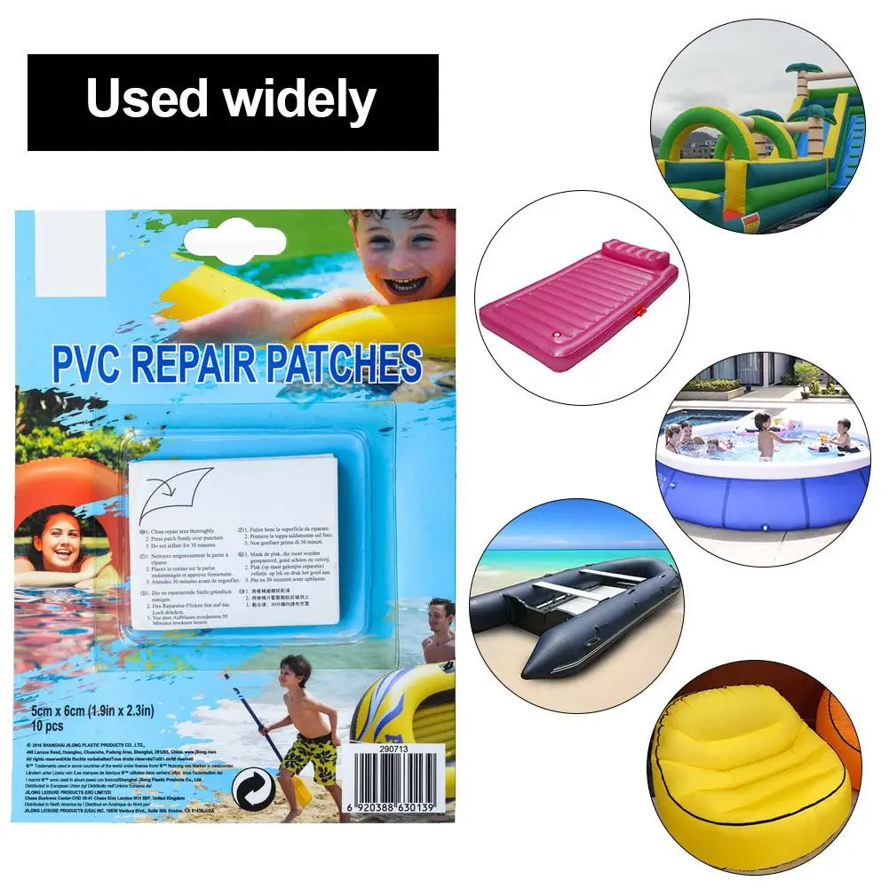 

10PCS Swimming Pool Special Repair Patch Adhesive Sticker Repair Patch For PVC Inflatable Products Self-adhesive 5x6cm
