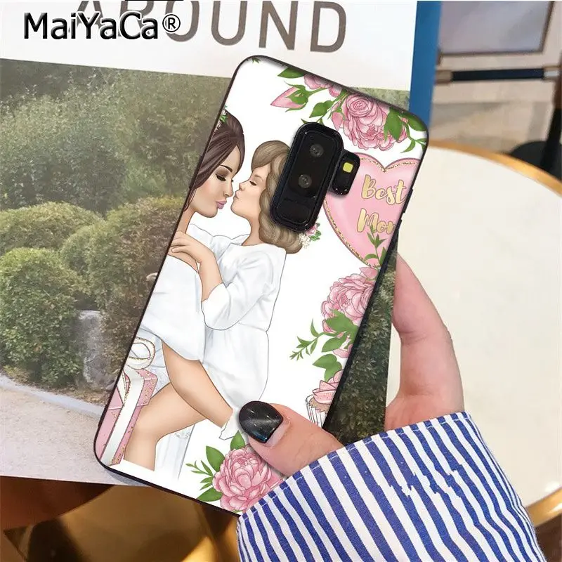 MaiYaCa красивый чехол для телефона мамы и дочки сына Samsung S9 plus S5 S6 S6edge S6plus S7 S7edge S8