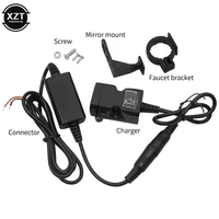 dual usb port 12v waterproof motorbike motorcycle handlebar charger 5v 1a2 1a adapter power supply socket for phone mobile