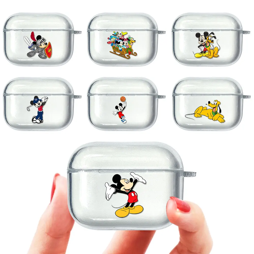 

Mickey Mouse Soft TPU Case For Apple Airpods Pro 3 Transparent Bluetooth Wireless Headphone Earphone Box Protective Cover