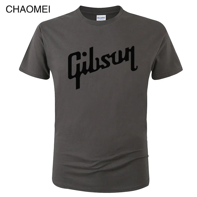 Летняя новая футболка Gibson Мужская хлопковая футболка с круглым вырезом Мужская футболка с коротким рукавом хип-хоп Homme Футболки Camisetas Hombre C36