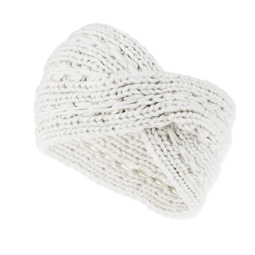 Fashion Women Girls Headbands Winter Cross Braided Headband Ear Warmer Head Wraps Hair Accessories For Women accesorios mujer