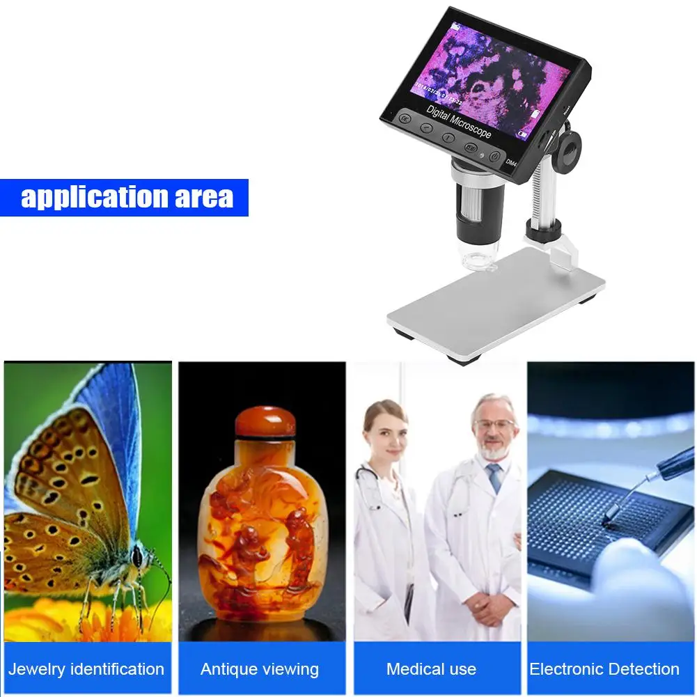 

8 LED HD Digital Microscope Magnifier Electronic Stereo USB Endoscope Camera Battery Replacement Computer Connection