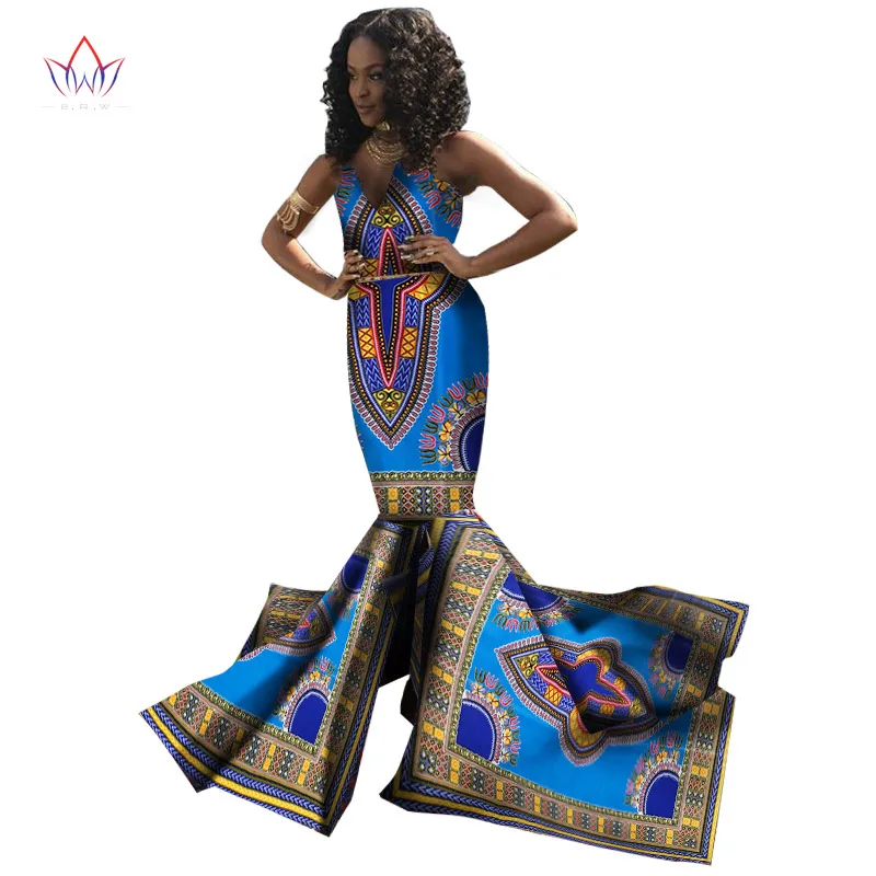African Bazin Riche Dresses For Women Brand Custom long Clothing Africa Wax fashion autumn winter dress female 2020 none WY1311