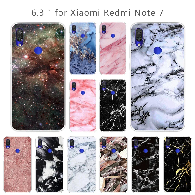Окрашенные вручную Чехлы для Redmi Note 7 Силиконовая задняя крышка Xiaomi Note7 Pro/lite 6 3