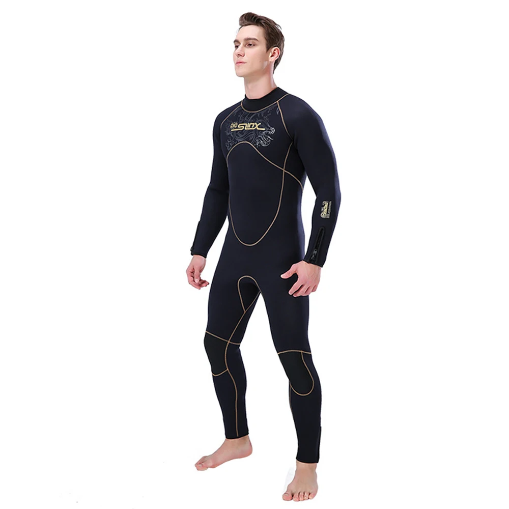 

New 5MM Men Full Body Winter Wetsuit Suit Neoprene Fleece Lining One-piece Swimwear for Snorkeling Surfing Kayaking Triathlon