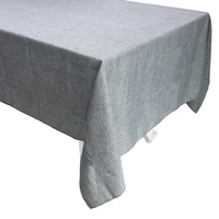 modern solid gray table cloth cotton linen rectangular khaki tablecloth dining table cover cloths rustic wedding decoration
