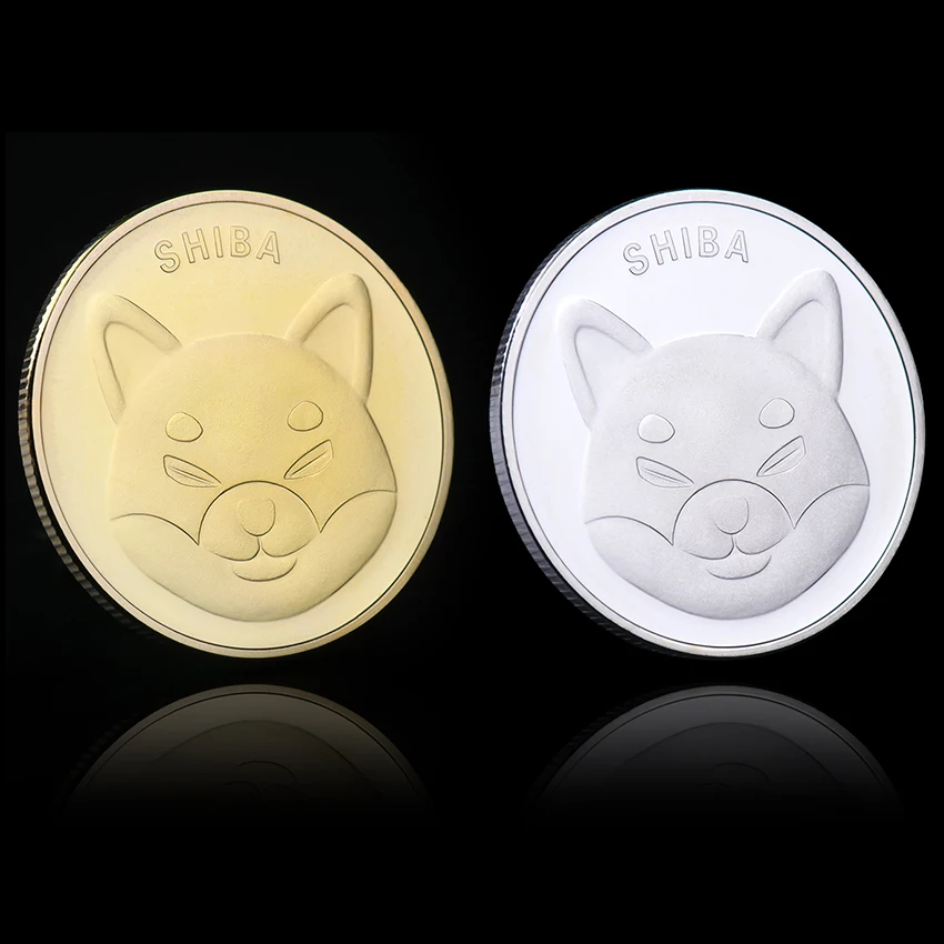 1 шт. сувенирная монета в виде собаки Шиба-ину шиб криптовато-металлические