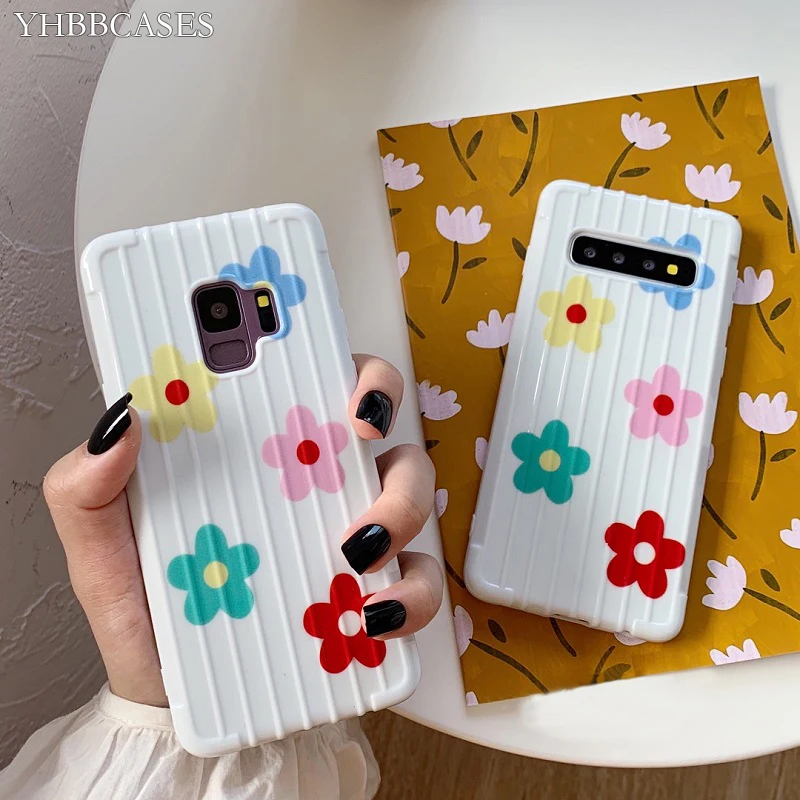 YHBBCASES для samsung Galaxy S10 Plus S8 S9 цветные конфеты цветы мягкие чехлы Note 10 9 Модный 3D чехол