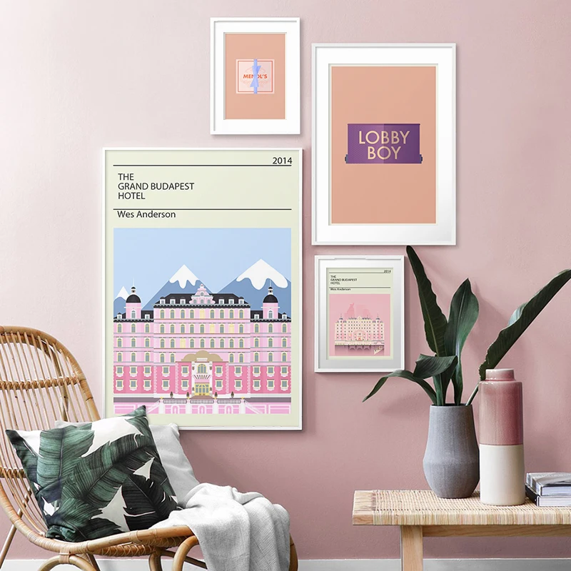 

The Grand Budapest Hotel Vintage Classic Movie Print Posters Nordic Picture Canvas Painting Wall Art for Living Room Home Decor