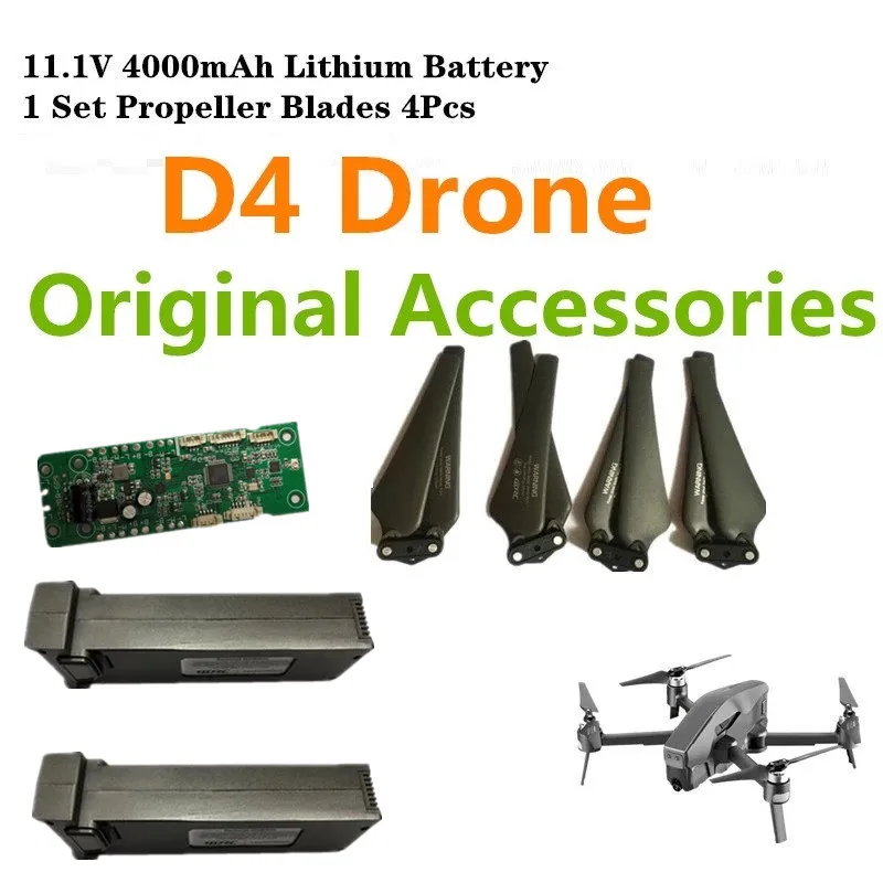 

D4 Drone Battery 11.1V 4000mAh Propeller Maple Leaf For D4 Drone Battery Spare Parts Original Accessories