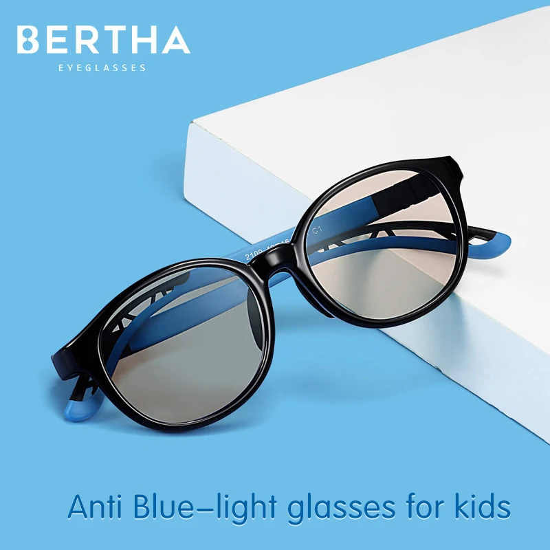 Детские очки по рецепту BERTHA компьютерные с защитой от сисветильник