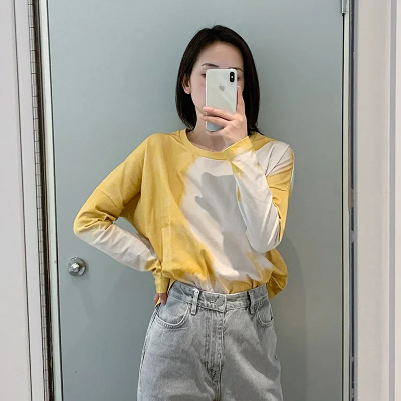 

Women's Loose Fit T-Shirts Long-Sleeve Crew Neck Casual Print T-Shirts Blouses
