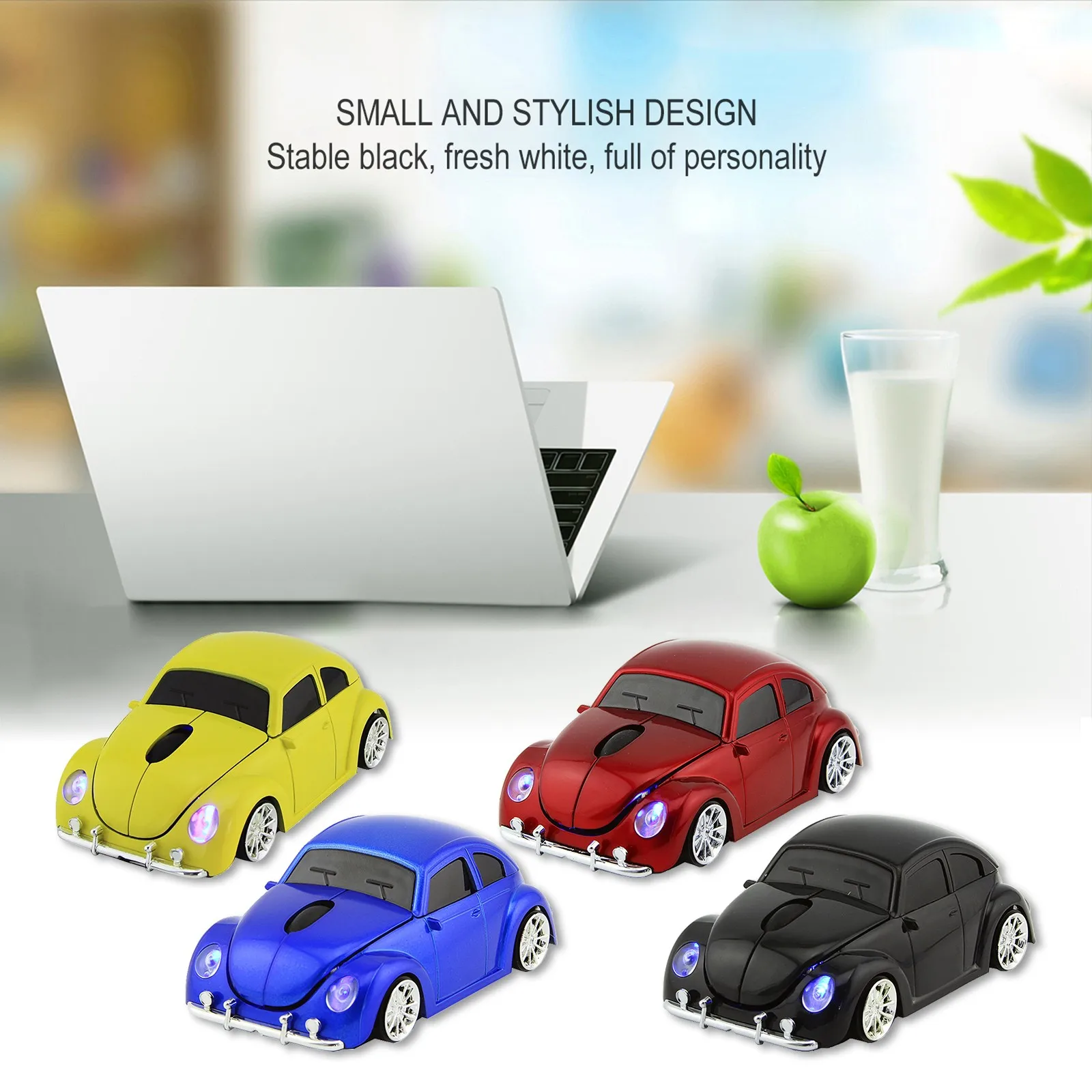 

Wireless Mouse Fashion Car Model Notebook Office Computer Mouse Gaming Mouse 2.4GHz Desktop Ornament Mice For Home and Office