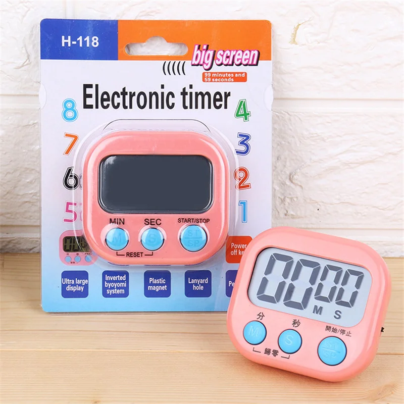 

Large LCD Digital Kitchen Timer Standable Kitchen Countdown Timer Stopwatch Alarm For Cooking Pastry Baking Kitchen Accessories