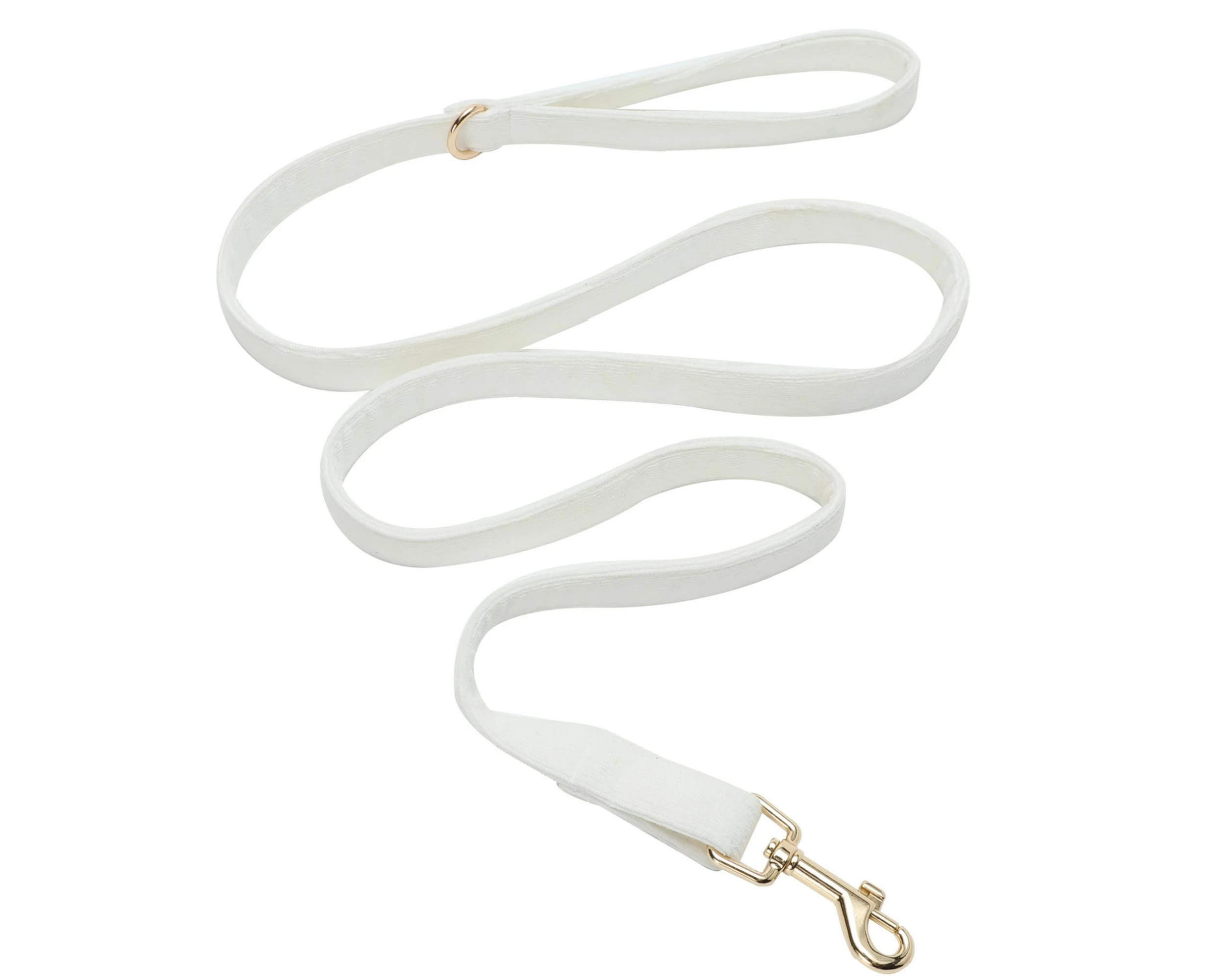 Белый персонализированный собачий ошейник с бантом и поводком бархатный на