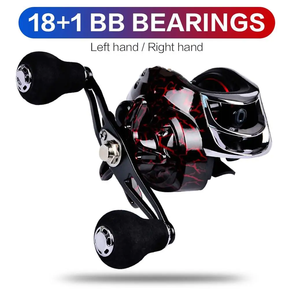 

Durable 18+1 DW121 Fishing Tools Metal Rocker Dripping Wheel Fishing Wheel Spool Gear Fishing Reel Practical