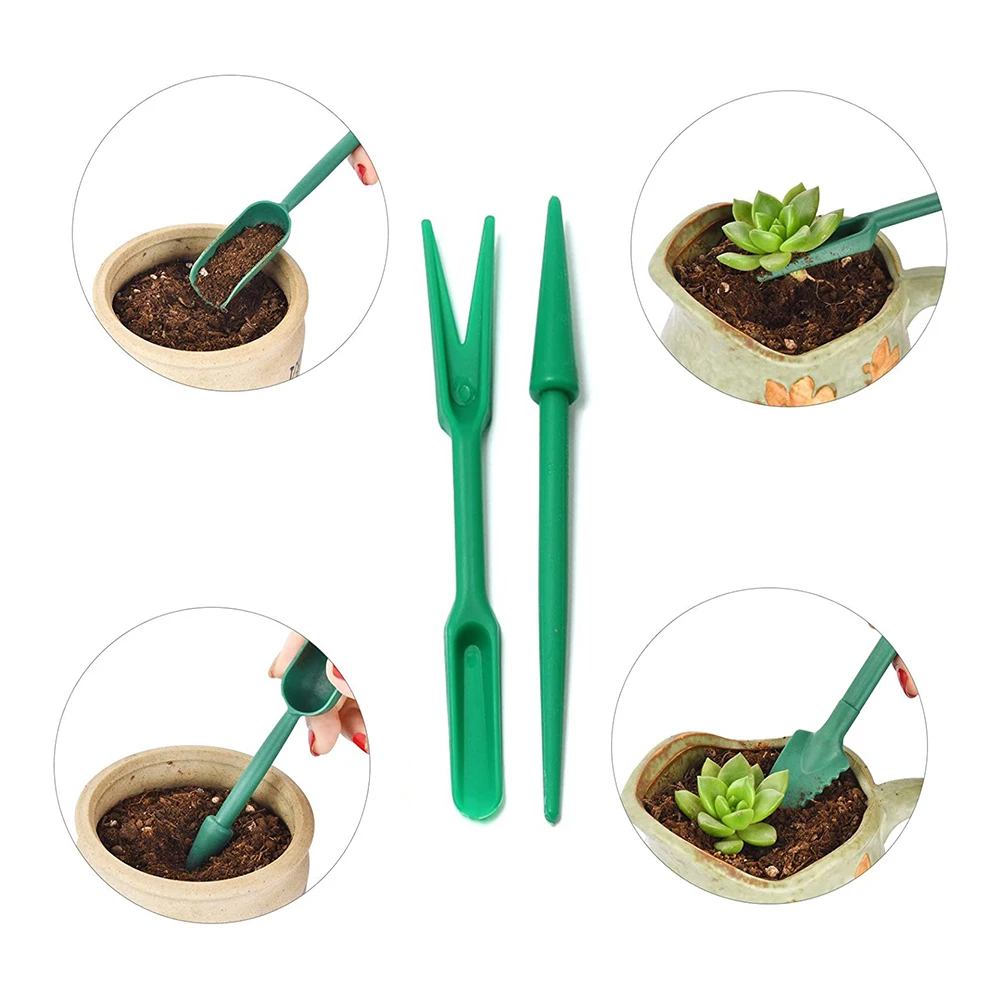 

7pcs Garden Planter Kit with Bottle Tweezers Spoon Lifters Brush Succulent Transplanting Tool Bonsai Flower Seedling Planting