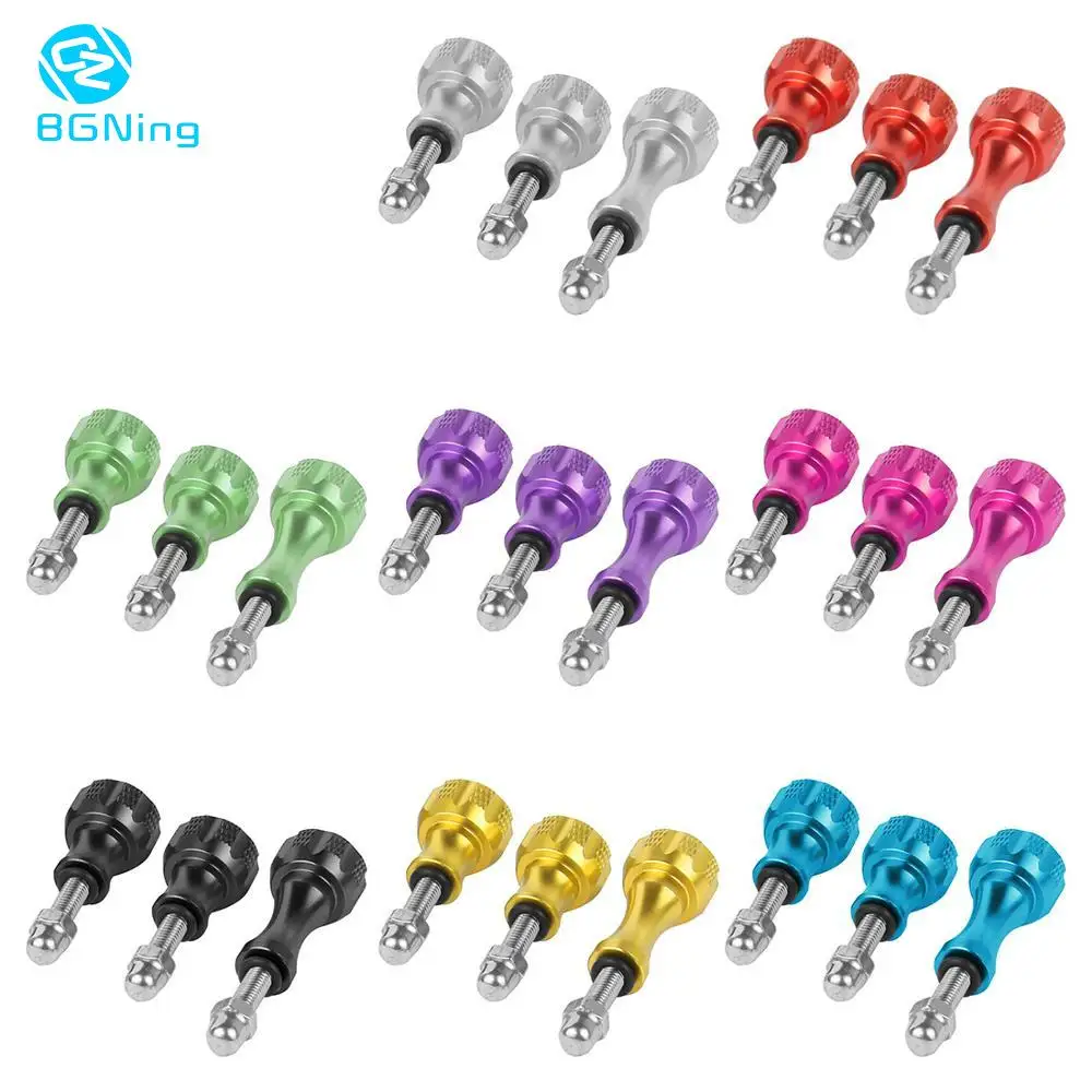 BGNing 1 упаковка из 3 шт. длинный + 2 коротких красочных алюминиевых гаек с ЧПУ для GoPro