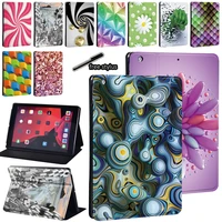 3d pattern case for apple ipad 2021 9th generation 10 2 inch case pu leather stand tablet protective cover for ipad 9th gen