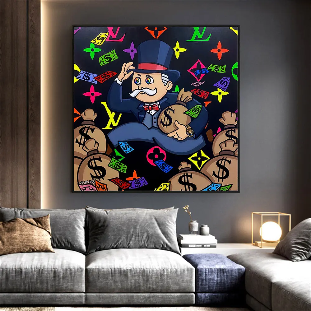 

Modern Street Rainbow Running Pop Art Poster On Canvas Painting Print Wall Art Picture For Living Room Home Decoration Frameless