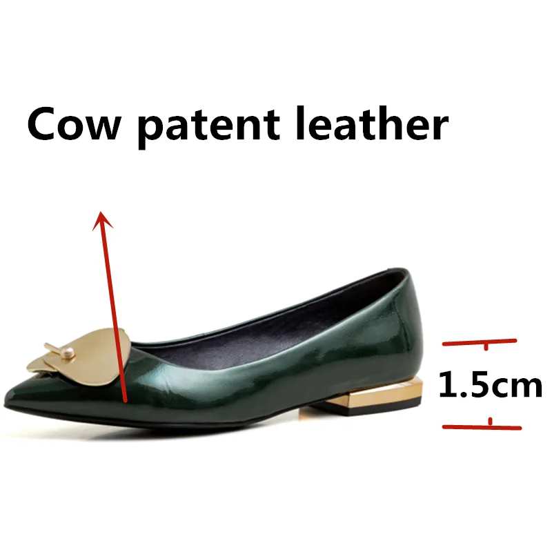 Женские лакированные туфли FEDONAS черные из коровьей кожи с острым носком на