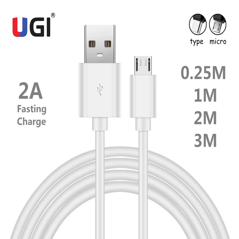 

UGI 1/2/3 Pack Fast Charging Cable Micro USB Android Cable Type-C USB C Cable Quick Charger For Samsung OnePlus HTC Pixel Xiaomi