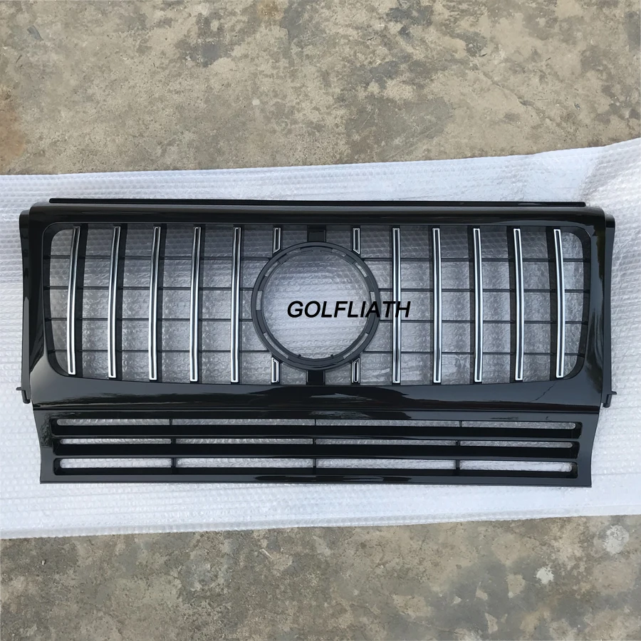 Передняя решетка W463 ABS chrome GT R Style для Mercedes Benz G Class G300 G350 G500 G550 G63 G65 1990 2018|Гоночные
