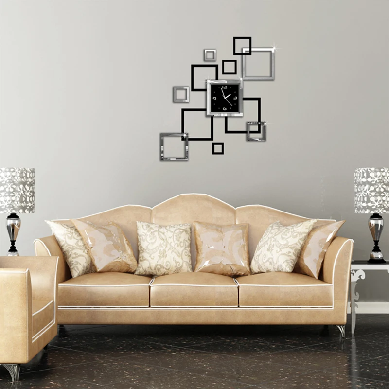 Новые популярные настенные часы 3d наклейки Европейская мода современные