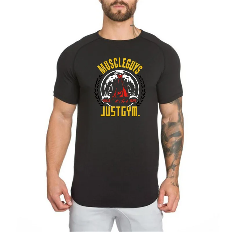 

Brand Cotton New Summer Casual T Shirts Mens Short Cool Tee Shirt Breathable Fitness Sports Fashion Print Short Sleeve T Shirts