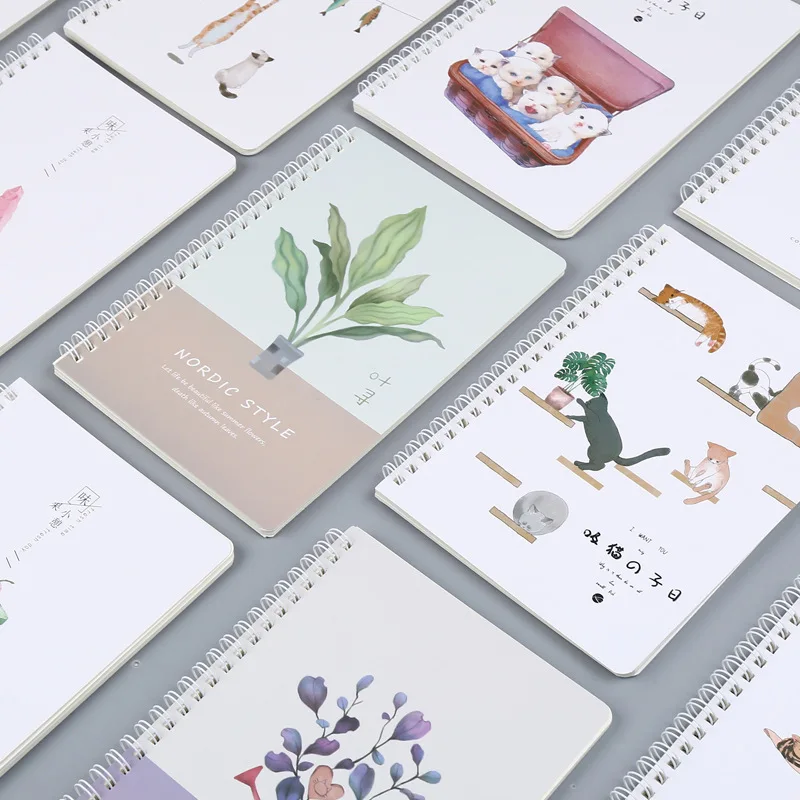 A5 Cute Notebook Paper Coil Weekly Planner 120 Sheets Writing Diary Note Pads Notebooks and Journals School Supplies Stationery |