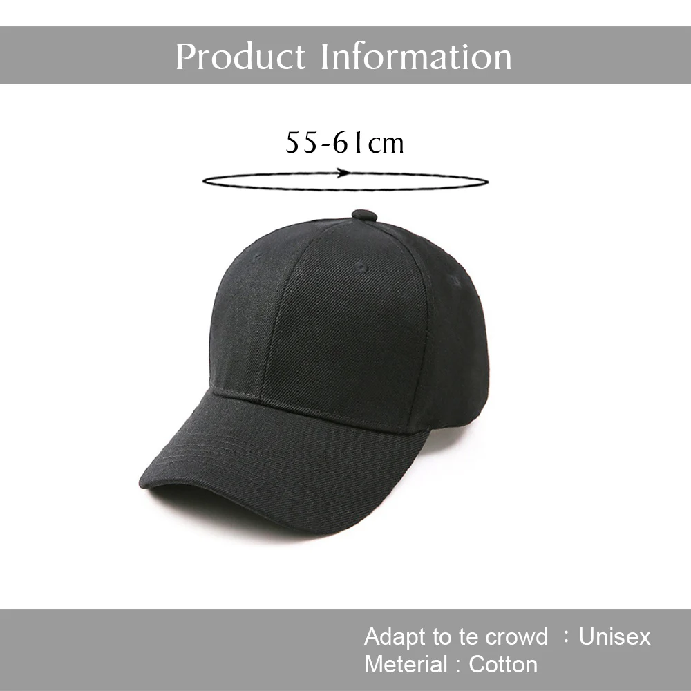 

Men's Cap Balck Baseball Cap For Men 2021 Summer Women'S Cap Hip Hop Sport Hat Bone Sun Visor Hat Trucker Snapback