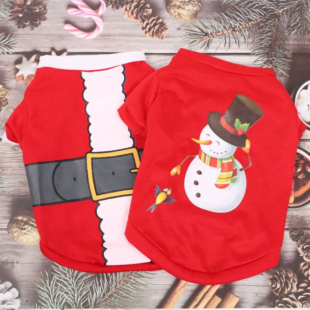Мягкая осенне зимняя одежда для домашних животных Рождественская Одежда собак