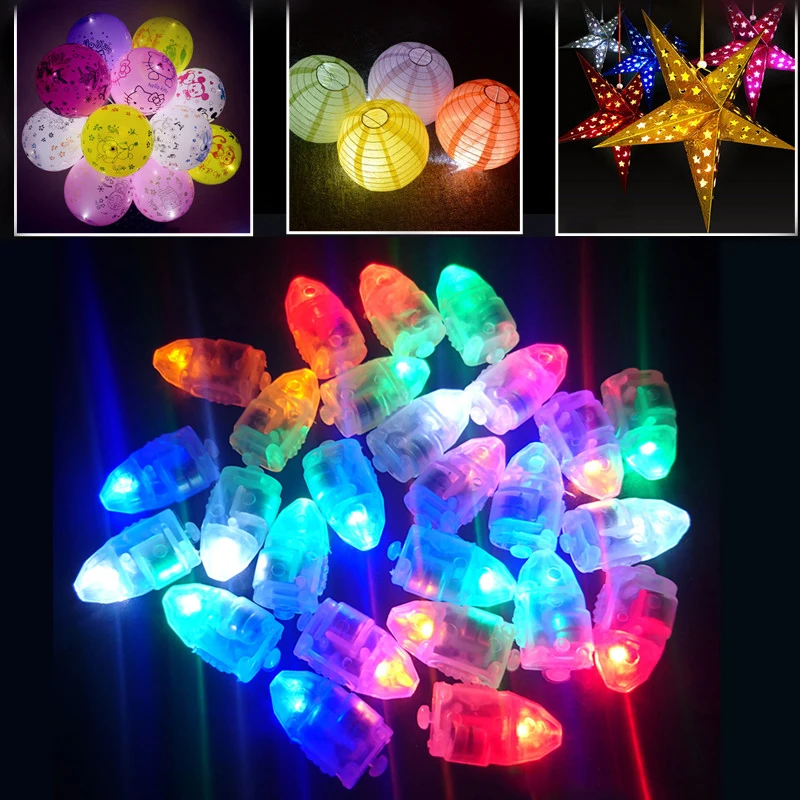 

50Pcs/30Pcs Multi-Gekleurde Flash Mini Led Light Ballon Lamp Ballon Licht Voor wedding Show Verjaardag Kerst party Decoratie