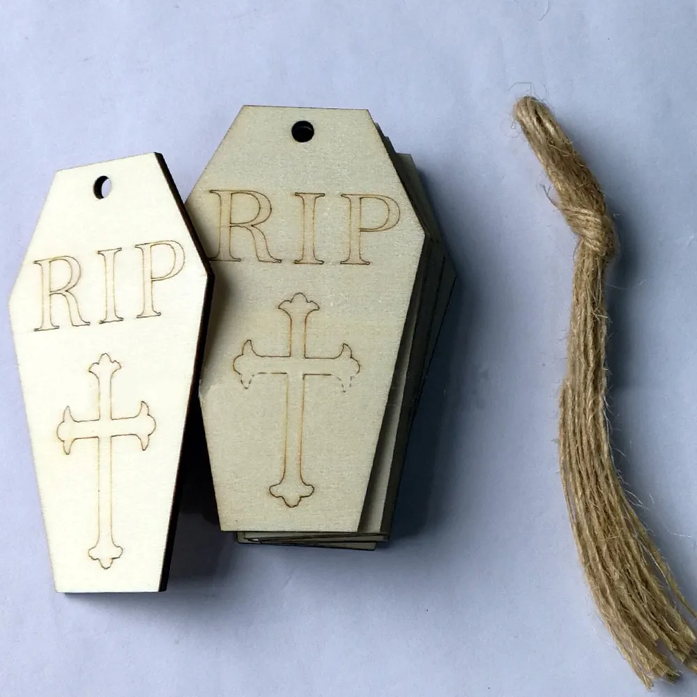 10 шт. Хэллоуин деревянные фишки трюк или лечения тарелки в форме букв доска кошка