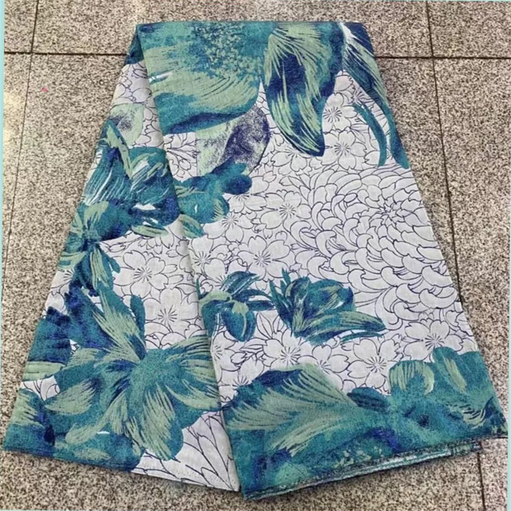 

2021 High Quality Brocade Lace Embroidery African Lace Fabric Jacquard Tissue French Lace Fabric For Weding Sewing