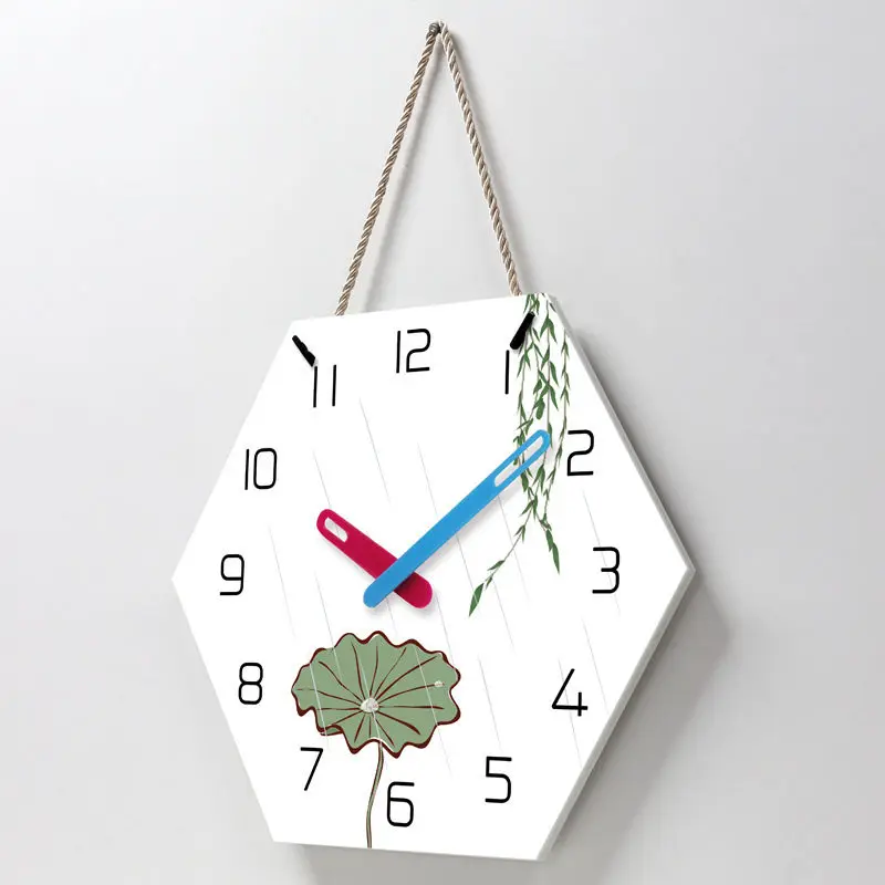 Часы на шнурке для гостиной Простые Модные настенные часы дома магазин красоты