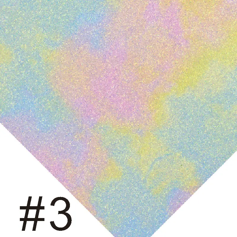 

A4 20*30cm Dream Color Cloud Gradient Fine Powder Glitter Faux Leather Fabric for Bows Synthetic Leather DIY Hair Bows Shoes