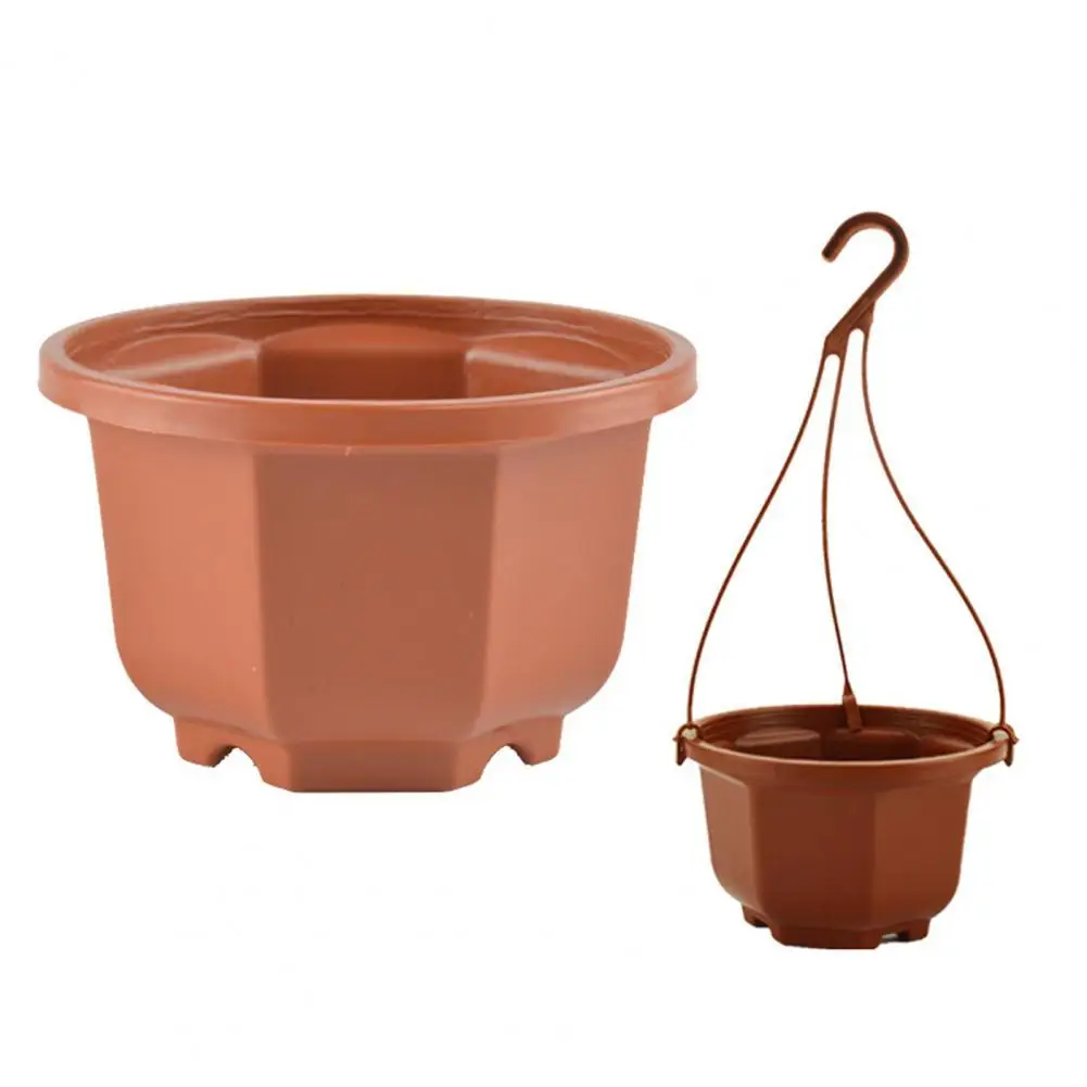 

Flower Basket Reusable Heighten Plastic Hanging Planter Decor Pot for Outdoor