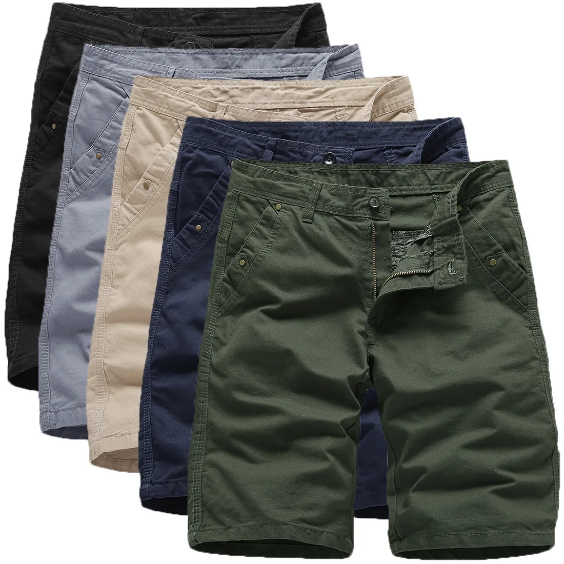 

Летние Новые Стильные повседневные шорты YK052 из чистого хлопка, мужские прямые шорты, однотонные мужские шорты