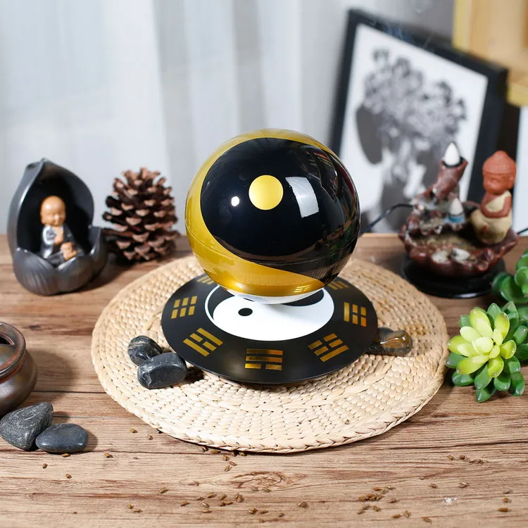 Магнитный левитационный 6-дюймовый Золотой шарик Тай Чи вращающийся плавающий