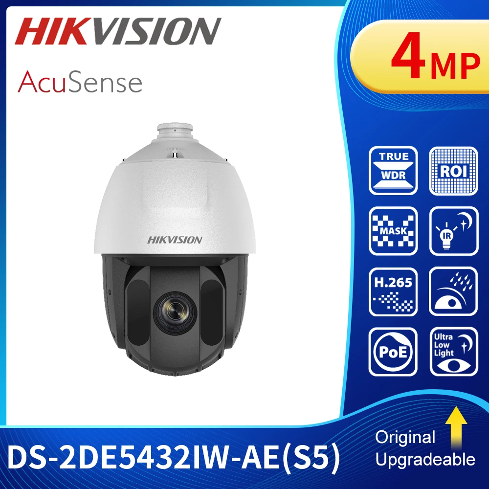 

Original Hikvision 4MP Speed Dome camera Hi-PoE Darkfighter 5-inch PTZ DS-2DE5432IW-AE 32X zoom 150m IR DS-2DE5432IW-AE(S5)