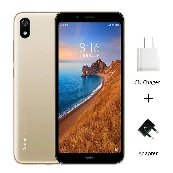 Смартфон Xiaomi Redmi 7A 7 A с глобальной прошивкой, 3 ГБ, 32 ГБ, Восьмиядерный процессор Snapdargon 439, 5,45 дюйма, HD 4000 мАч, аккумулятор, 13 МП, задняя камера, мобильный телефон - Цвет: Gold