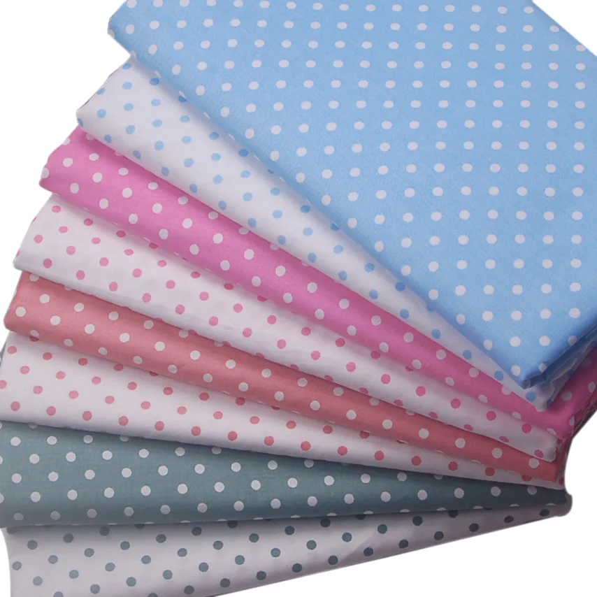 Хлопковая ткань в горошек для новорожденных 160 см * 50 см|Ткань| |