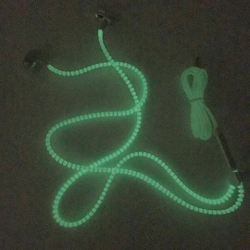 Светящиеся безопасные спортивные наушники 3 5 мм металлическая молния