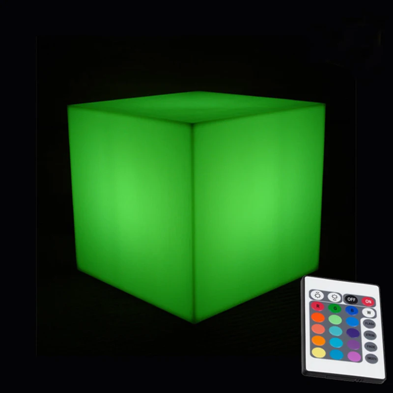 Светодиодный современный стул D20 см светящийся в форме Куба барный для украшения