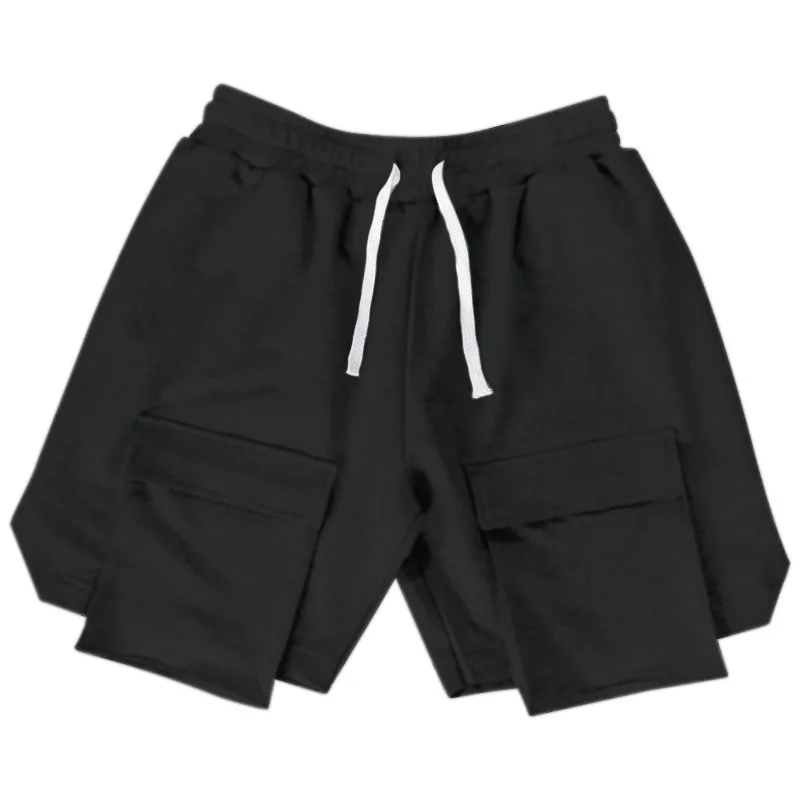 

Overalls Summer New Shorts Male Korean Style Trendy Brand Loose Straight Multi-pocket Five-point Pants Men Clothing