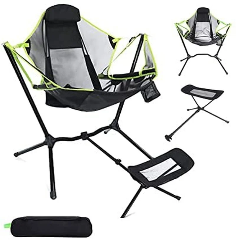 

Beach Picnic Camping Portable Seat with Handbag Foot Moon Chair with Backrest Suitable for Beach Park Balcony Camping Chair